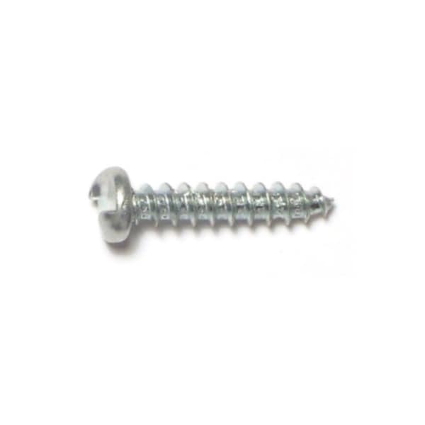 Midwest Fastener Sheet Metal Screw, #10 x 1 in, Zinc Plated Steel Pan Head Slotted Drive, 20 PK 62448 - main